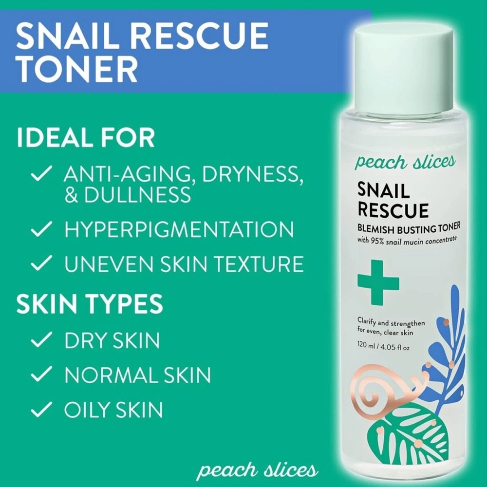 🪷 Peach Slices Snail Rescue Blemish Busting Snail Mucin Toner